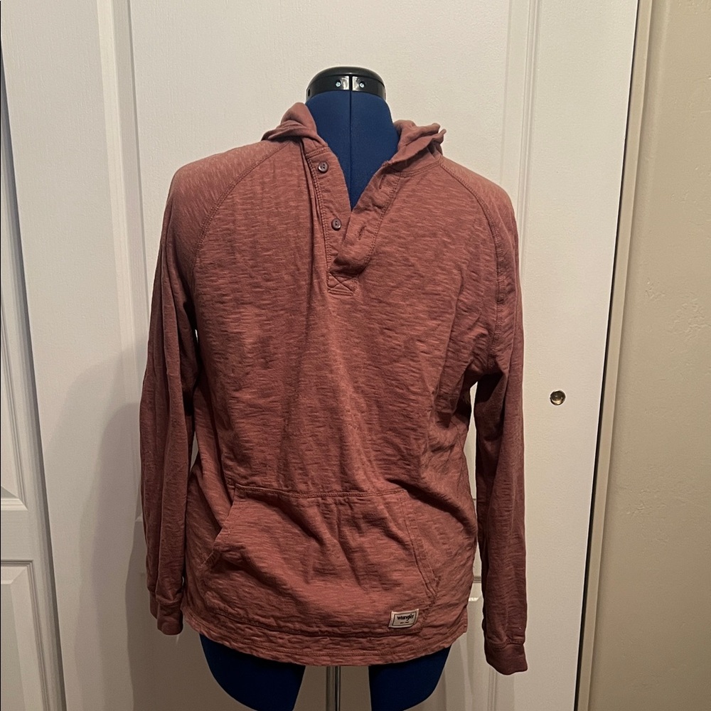 Wrangler Brown Textured Hoodie